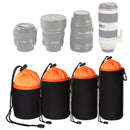 4 in 1 SLR Camera Lens Bag Micro Single Lens Bag Lens Inner Bile Bag Waterproof Protective Case Plus Velvet Thickening (Orange)