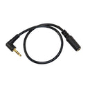 5 PCS 13cm Elbow 3.5mm Audio Male to Female PC Camera Microphone Adapter Cable (Black)