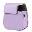Leather Case Full Body Camera Bag with Shoulder Strap for FUJIFILM Instax mini 11 (Purple)