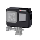 For Insta360 One R 4K with Frame Shockproof Silicone Protective Case with Lens Cap Cover(Black)