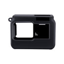 For Insta360 One R Panoramic Camera with Frame Shockproof Silicone Protective Case with Lens Cap Cover(Black)