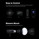 Godox AD600 Pro 200W 2800-6500K Bi Bi-Color LED Video Light(UK Plug)