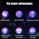 LUXCEO Mood2 RGB Atmosphere Fill Light Desktop Rhythm Pickup Lamp with Remote Control (AU Plug)