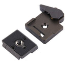 Fittest DBC-1 Aluminium Alloy Quick Release Clamp Adapter with 200PL-14 Quick Release Plate for Camera Tripod