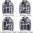 CADeN Multifunctional Shoulder SLR Camera Lens Bag Photography Backpack (Dark Gray)