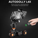 YELANGU L4X Camera Wheel Dolly Electric Track Slider 3-Wheel Dolly Car with Remote & Ballhead, Load: 3kg