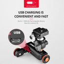YELANGU L4X Camera Wheel Dolly Electric Track Slider 3-Wheel Dolly Car with Remote & Ballhead, Load: 3kg
