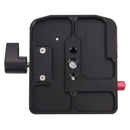 Fittest FC-501 Quick Release Assembly Aluminium Alloy Clamp Adapter with Quick Release Sliding Plate for Manfrotto Tripod 577 Replacement