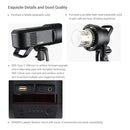 Godox AD600 Pro WITSTRO 600Ws All-in-One Outdoor Flash 2.4GHz Speedlite Light(UK Plug)