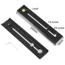 BEXIN B220-50 220mm Length Aluminum Alloy Extended Quick Release Plate for Manfrotto / Sachtler (Black)