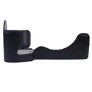 1/4 inch Thread PU Leather Camera Half Case Base for Sony A7 IV (Black)