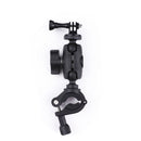 360 Rotation Adjustable Action Camera Bike Motorcycle Handlebar Holder with Phone Clamp (Black)