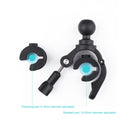 360 Rotation Adjustable Action Camera Bike Motorcycle Handlebar Holder with Phone Clamp (Black)