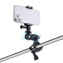 Extended Version 360 Rotation Adjustable Action Camera Bike Motorcycle Handlebar Holder (Black)