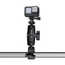 Extended Version 360 Rotation Adjustable Action Camera Clamp Plier Base Holder (Black)