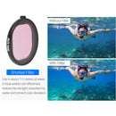 JSR Round Housing Diving 3 in 1 Red + Yellow + Purple Lens Filter for GoPro HERO8 Black