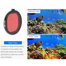 JSR Round Housing Diving 3 in 1 Red + Yellow + Purple Lens Filter for GoPro HERO8 Black