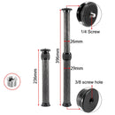BEXIN P292C 236mm-396mm Tripod Extension Pole Carbon Fiber Center Column Tripod Extender (Black)
