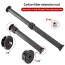 BEXIN P262C 235mm-396mm Tripod Extension Pole Carbon Fiber Center Column Tripod Extender (Black)