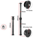 BEXIN P222C 234mm-393mm Tripod Extension Pole Carbon Fiber Center Column Tripod Extender (Black)