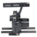 YELANGU YLG0904A-C Handle Video Camera Cage Stabilizer for Panasonic Lumix DMC-GH4 / Sony A7 & A7S & A7R & A7RII & A7SII(Orange)