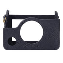 For FUJIFILM instax mini Evo Full Body Camera Genuine Leather Case Bag with Strap(Black)