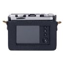 For FUJIFILM instax mini Evo Full Body Camera Genuine Leather Case Bag with Strap(Black)