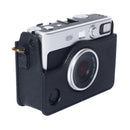 For FUJIFILM instax mini Evo Full Body Camera Genuine Leather Case Bag with Strap(Black)