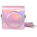 For FUJIFILM instax Square SQ1 Aurora Colorful PU Leather Camera Case Bag with Strap(Pink)