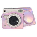 For FUJIFILM instax Square SQ1 Aurora Colorful PU Leather Camera Case Bag with Strap(Pink)