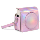 For FUJIFILM instax Square SQ1 Aurora Colorful PU Leather Camera Case Bag with Strap(Pink)