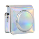 For FUJIFILM instax Square SQ1 Aurora Colorful PU Leather Camera Case Bag with Strap(Silver)
