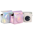 For FUJIFILM instax Square SQ1 Aurora Colorful PU Leather Camera Case Bag with Strap(Pink)