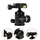 Fotopro F5 4-Section Quick Unlock Tripod Monopod with Ball Head (Black)