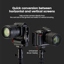 Fotopro QAL-88 2 in 1 Vertical Shoot 1 / 4 inch Quick Release L Plate Bracket Base Holder(Black)