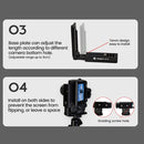 Fotopro QAL-88 2 in 1 Vertical Shoot 1 / 4 inch Quick Release L Plate Bracket Base Holder(Black)