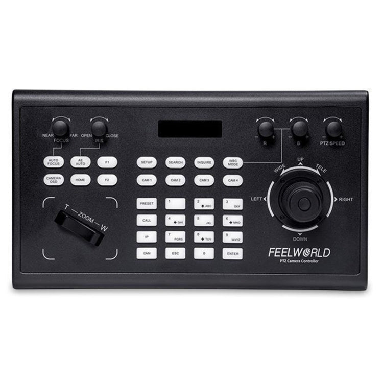 FEELWORLD KBC10 PTZ Camera Controller with Joystick and Keyboard Control ,Support PoE(EU Plug)