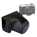 Full Body Camera PU Leather Case Bag with Strap for Canon EOS M6 (Black)