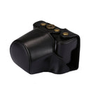 Full Body Camera PU Leather Case Bag with Strap for Canon EOS M6 (Black)