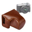 Full Body Camera PU Leather Case Bag with Strap for Canon EOS M6 (Brown)