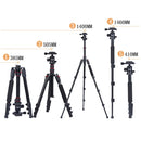 TRIOPO Oubao A-208S Adjustable Portable Aluminum Alloy Tripod with Ball Head for SLR Camera