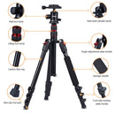 TRIOPO Oubao A-208S Adjustable Portable Aluminum Alloy Tripod with Ball Head for SLR Camera