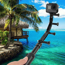3 in 1 Joint Aluminum Extension Arm Grip Extenter for GoPro HERO9 Black / HERO8 Black /7 /6 /5, Insta360 One R, DJI Osmo Action, Xiaoyi Sport Cameras