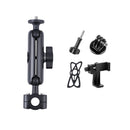 21mm Ballhead Car Front Seat Handlebar Fixed Mount Holder with Tripod Adapter & Screw & Phone Clamp & Anti-lost Silicone Case for GoPro HERO10 Black / HERO9 Black / HERO8 Black /HERO7 /6 /5, DJI Osmo Action, Insta360 One R and Other Action Cameras