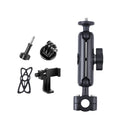 21mm Ballhead Car Front Seat Handlebar Fixed Mount Holder with Tripod Adapter & Screw & Phone Clamp & Anti-lost Silicone Case for GoPro HERO10 Black / HERO9 Black / HERO8 Black /HERO7 /6 /5, DJI Osmo Action, Insta360 One R and Other Action Cameras