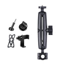 25mm Ballhead Car Front Seat Handlebar Fixed Mount Holder with Tripod Adapter & Screw & Phone Clamp & Anti-lost Silicone Case for GoPro HERO10 Black / HERO9 Black / HERO8 Black /HERO7 /6 /5, DJI Osmo Action, Insta360 One R and Other Action Cameras