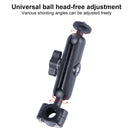25mm Ballhead Car Front Seat Handlebar Fixed Mount Holder with Tripod Adapter & Screw & Phone Clamp & Anti-lost Silicone Case for GoPro HERO10 Black / HERO9 Black / HERO8 Black /HERO7 /6 /5, DJI Osmo Action, Insta360 One R and Other Action Cameras