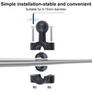 25mm Ballhead Car Front Seat Handlebar Fixed Mount Holder with Tripod Adapter & Screw & Phone Clamp & Anti-lost Silicone Case for GoPro HERO10 Black / HERO9 Black / HERO8 Black /HERO7 /6 /5, DJI Osmo Action, Insta360 One R and Other Action Cameras