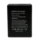 For GoPro HERO5 USB Dual Batteries Charger with USB Cable & LED Indicator Light
