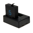 For GoPro HERO5 USB Dual Batteries Charger with USB Cable & LED Indicator Light